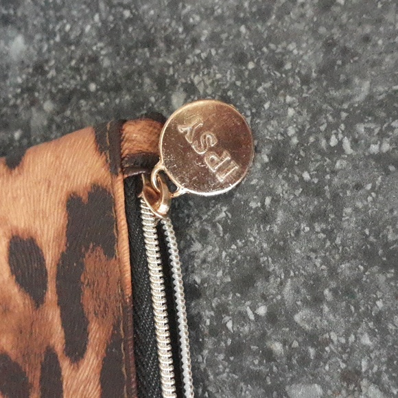 IPSY Leopard print & Orange Glam Bag Makeup Bag - Picture 3 of 4